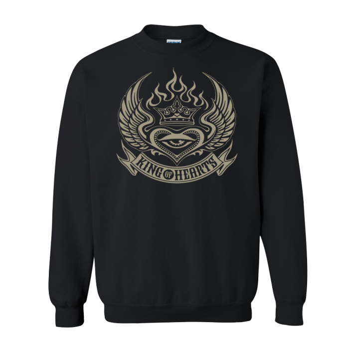 King of Hearts™ GOLD ADULT CREWNECK SWEAT SHIRT